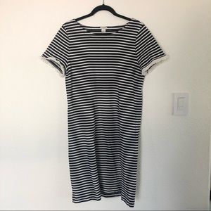 Navy/white stripe J. Crew T-shirt Dress